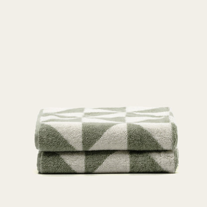 Italic Umbra Triangle-Print Australian Cotton Bath Towels