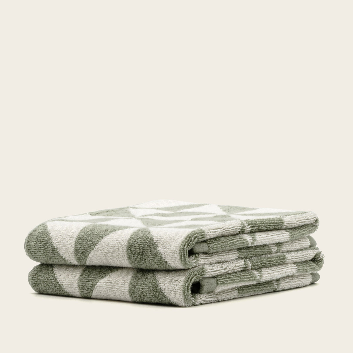 Italic Umbra Triangle-Print Australian Cotton Bath Towels
