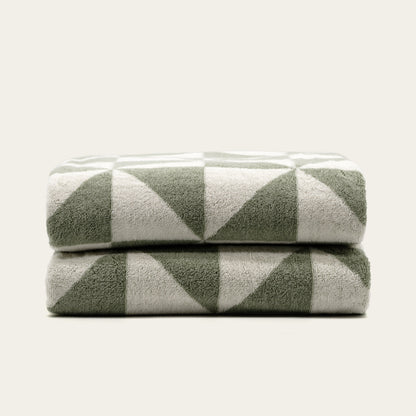 Italic Umbra Triangle-Print Australian Cotton Bath Towels