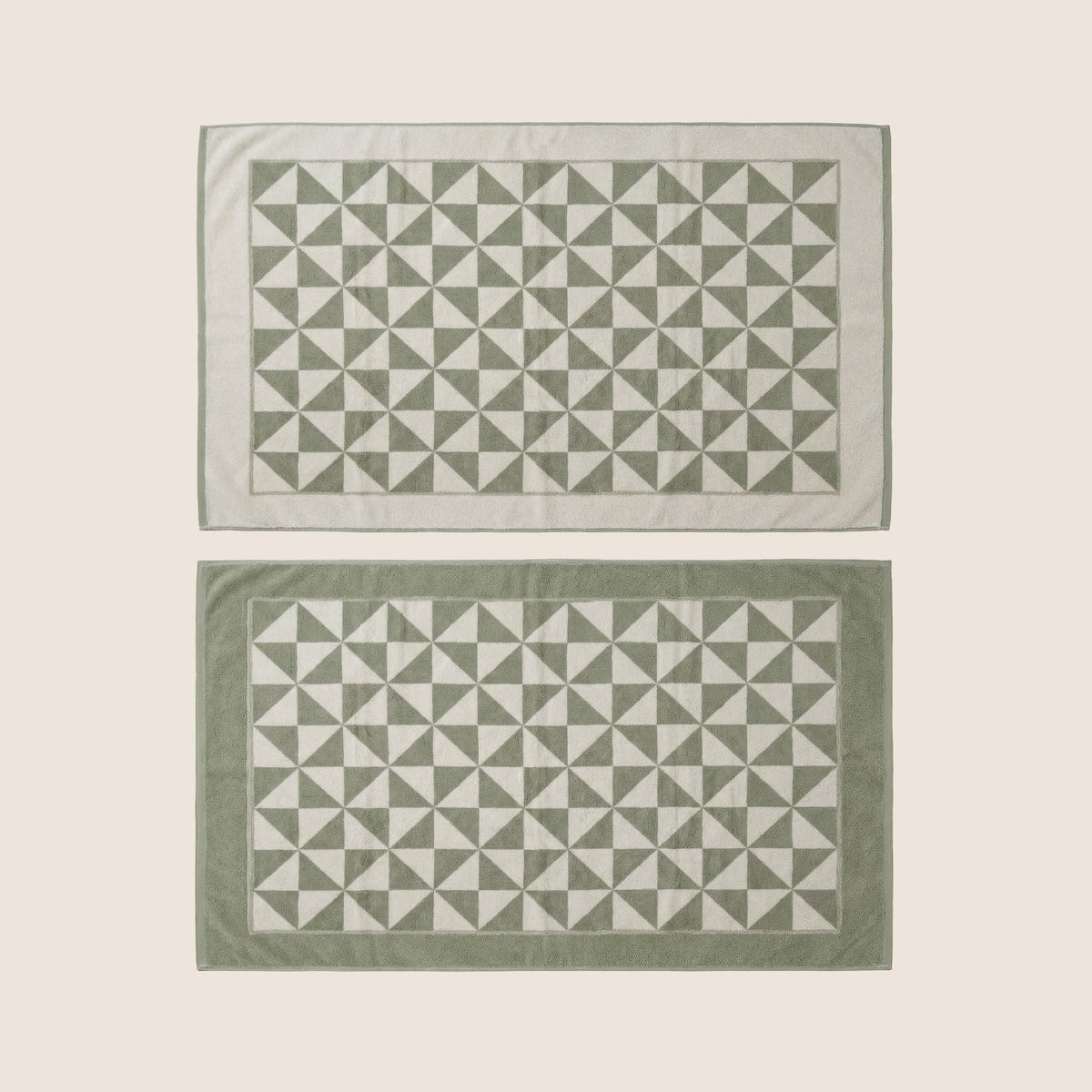 Italic Umbra Triangle-Print Australian Cotton Bath Towels