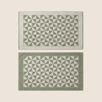 Italic Umbra Triangle-Print Australian Cotton Bath Towels