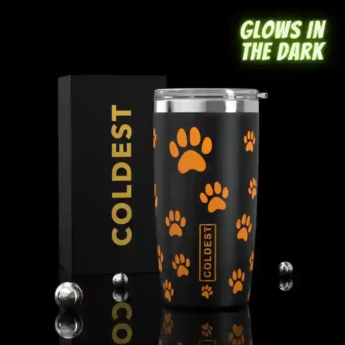 Coldest 20 oz Tumbler v2, styled photo, additional detail
