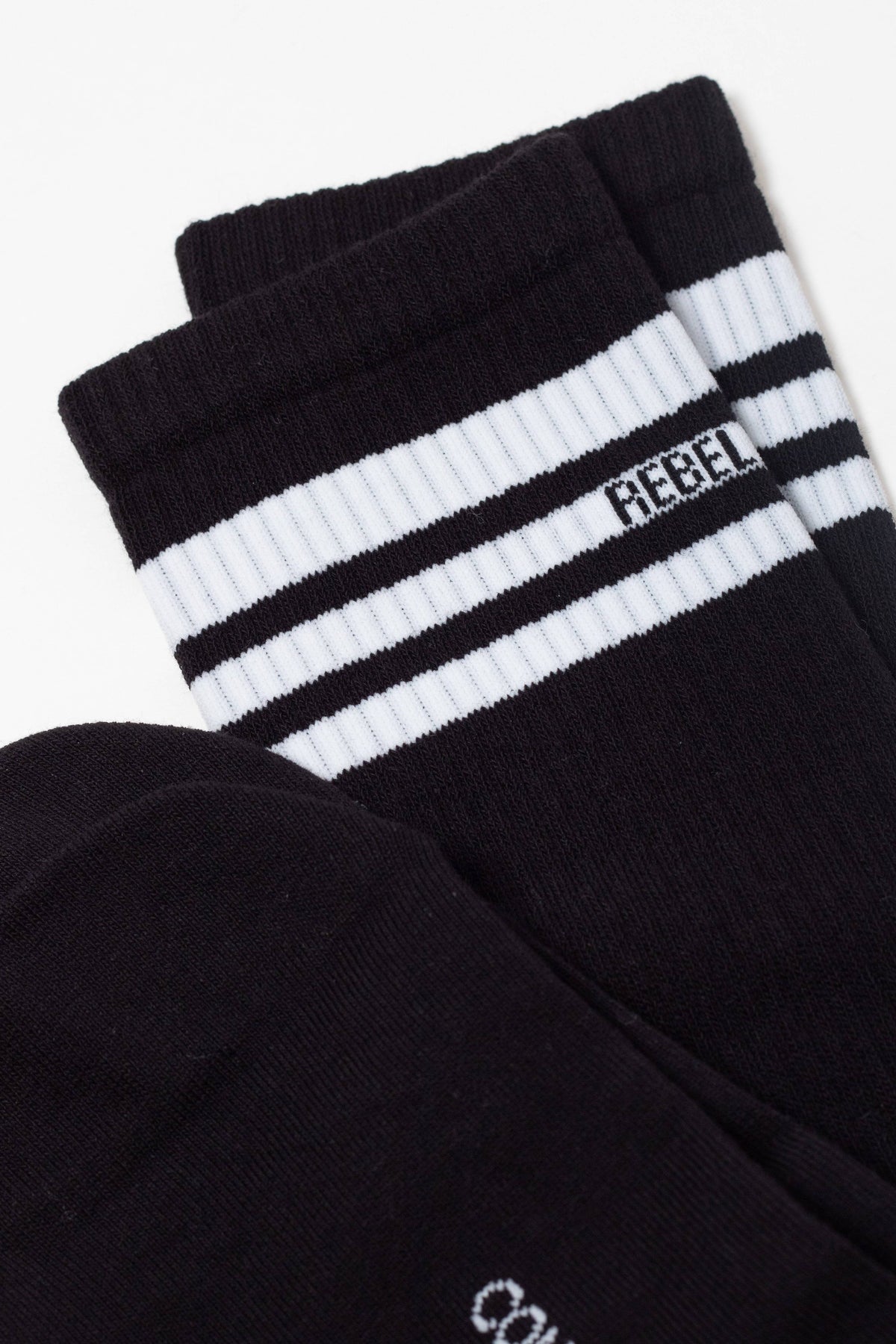 Conte Classic 009 cotton knee highs with ribbed stripes, alternate view (3)