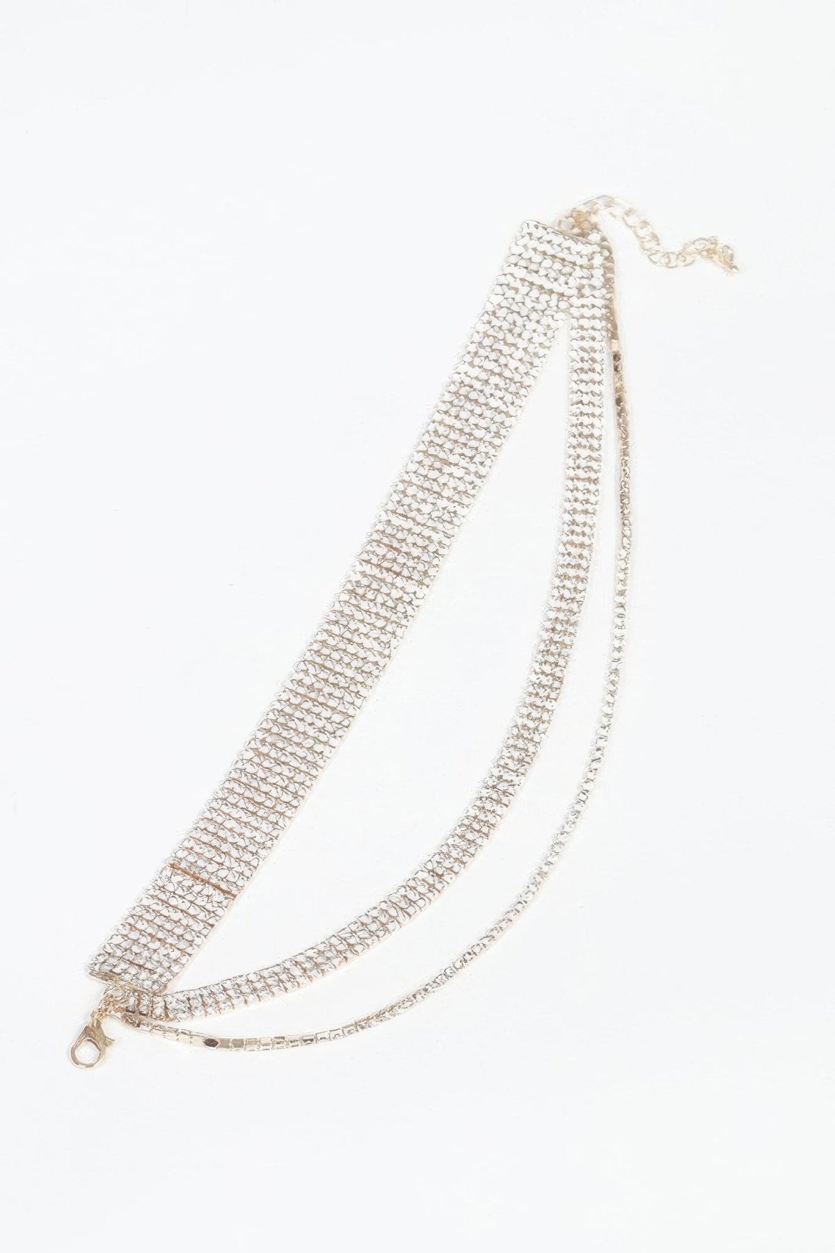 Layered Rhinestone Anklet, styled photo