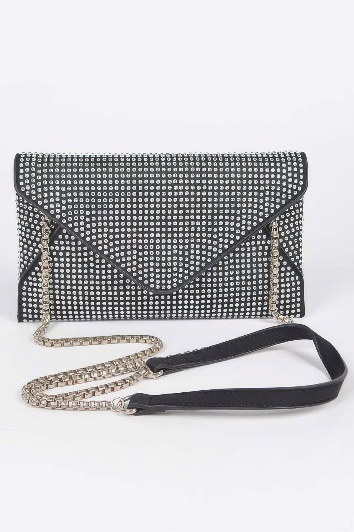 Hot Fix Rhinestones Envelope Clutch, product photo