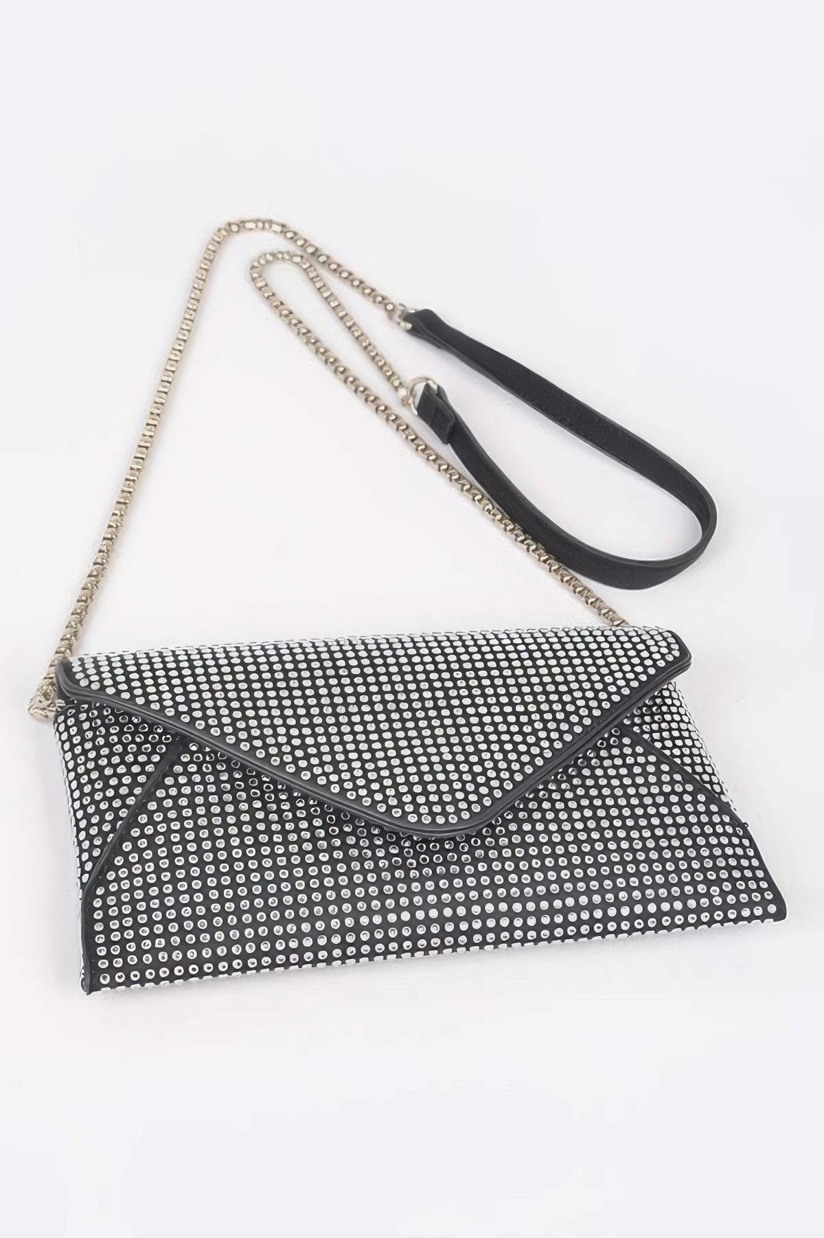 Hot Fix Rhinestones Envelope Clutch, product photo (2)