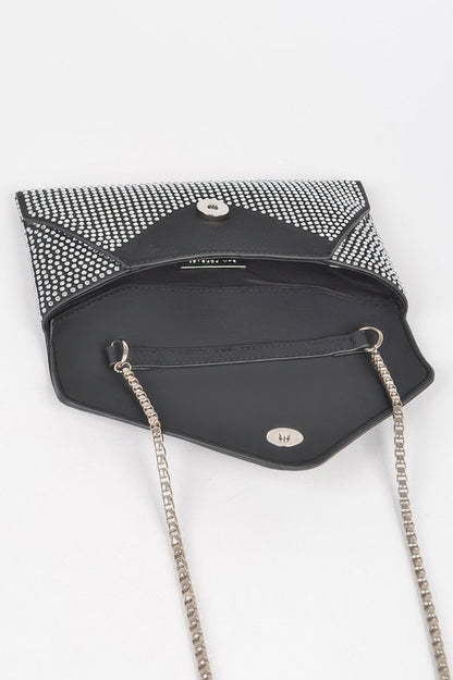 Hot Fix Rhinestones Envelope Clutch, alternate view (2)
