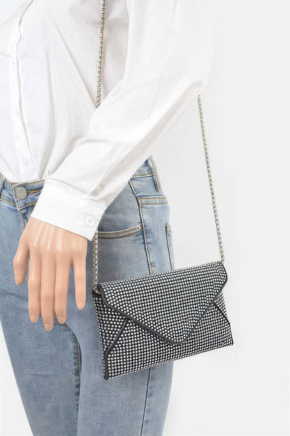 Hot Fix Rhinestones Envelope Clutch, additional detail (2)
