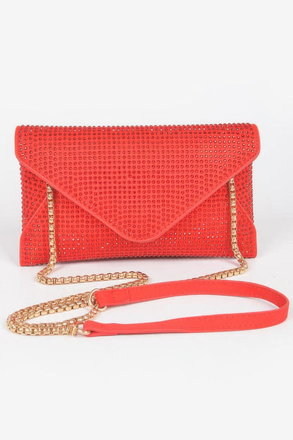 Hot Fix Rhinestones Envelope Clutch, styled photo (2)