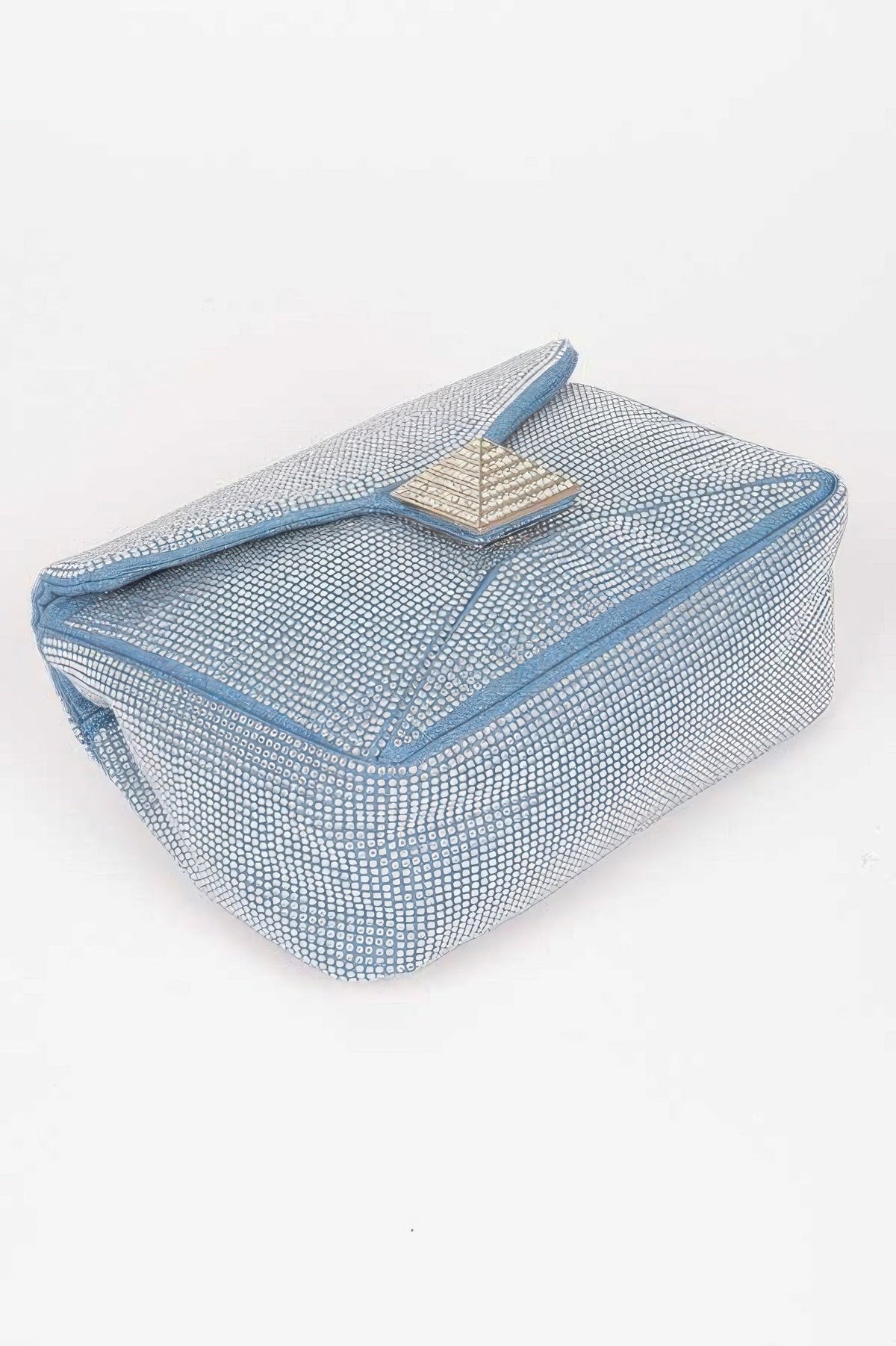 Hot Fix Rhinestone Denim Clutch, product photo (2)
