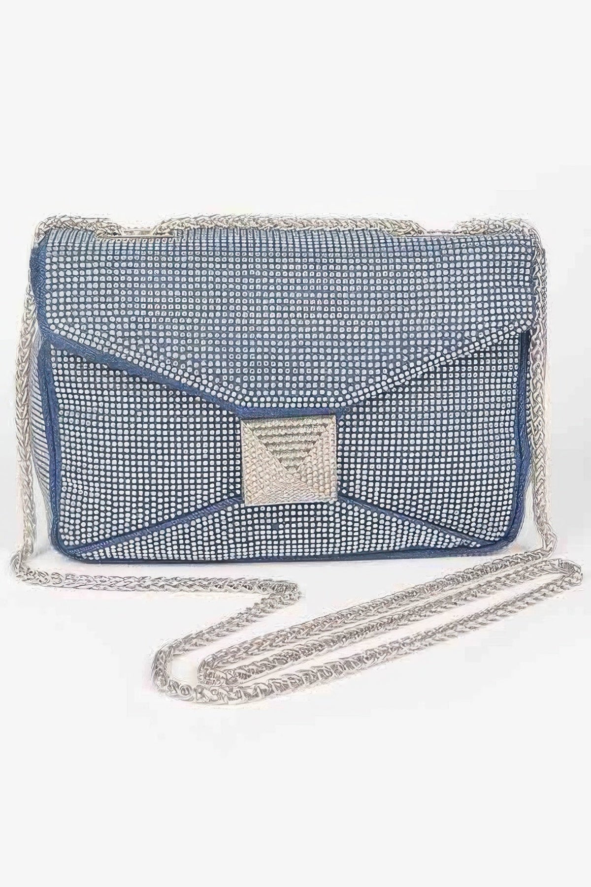 Hot Fix Rhinestone Denim Clutch, styled photo (2)