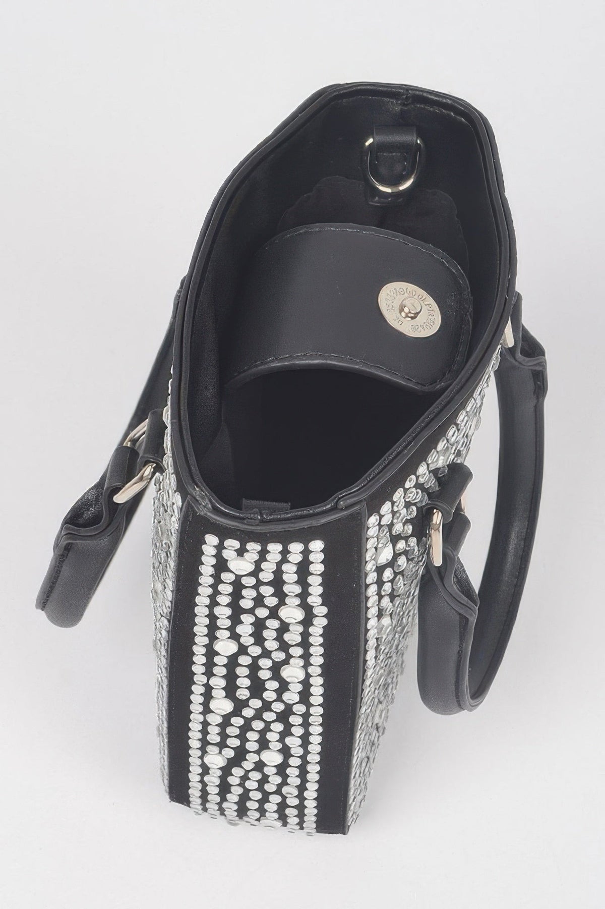 Hotfix Crossbody Bag in Black Clear, styled photo
