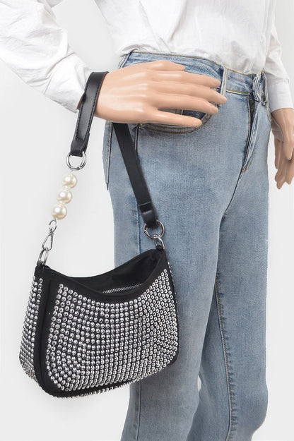 Hotfix Micro Suede Crossbody Bag, styled photo