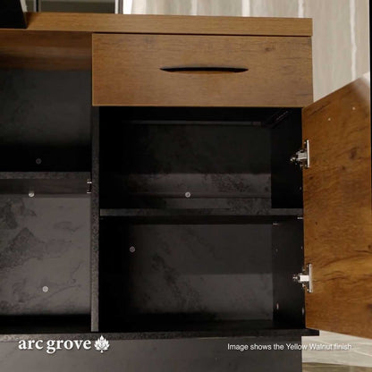 Arc Grove Linton L-shaped executive desk in Mahogany, additional detail (4)
