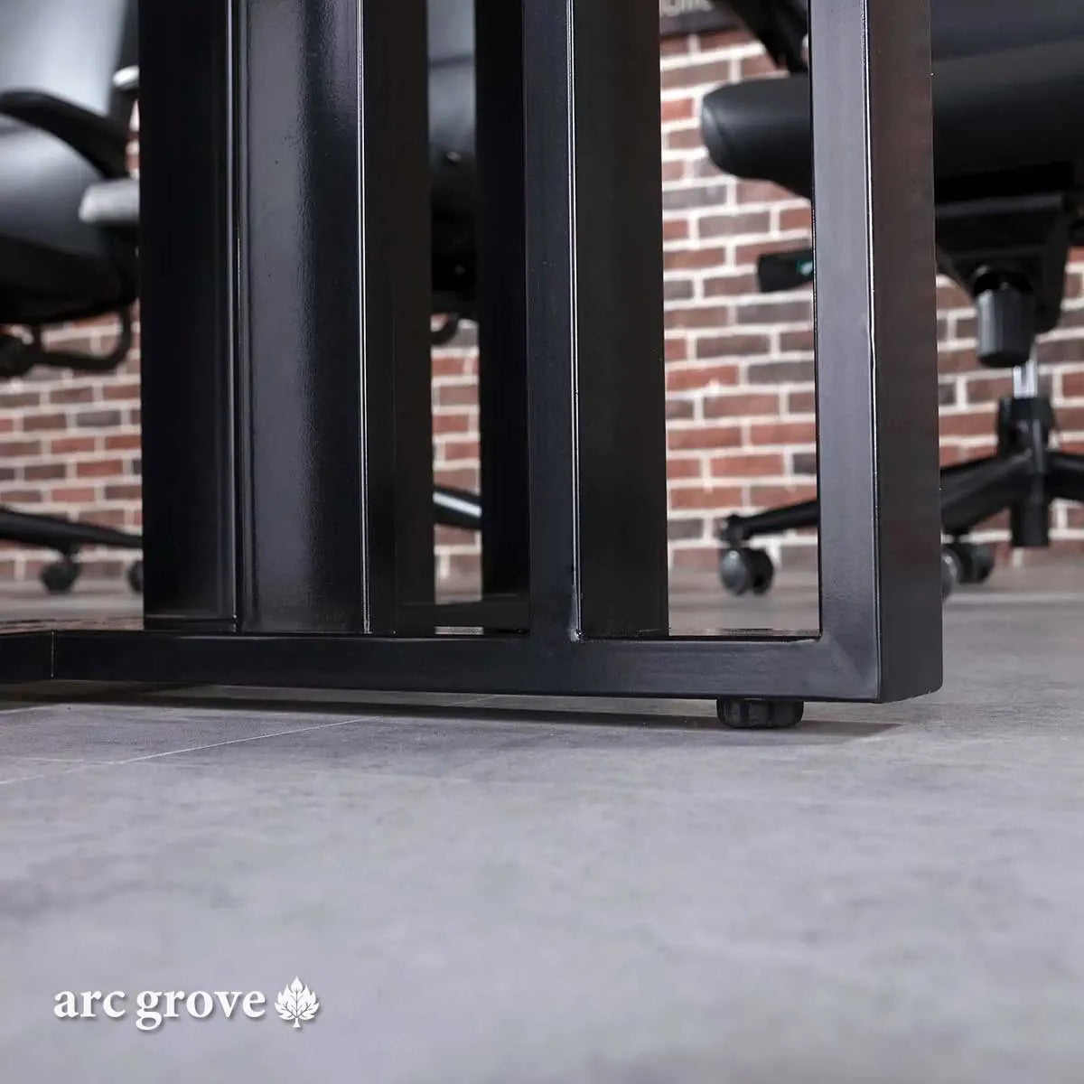 Arc Grove Wright conference room table in Mahogany, additional detail (3)