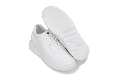 White sneakers on a white background