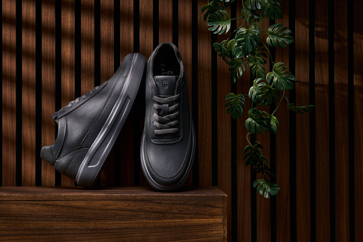CALTO X1649 mid-top elevator sneaker in iron grey, main product photo