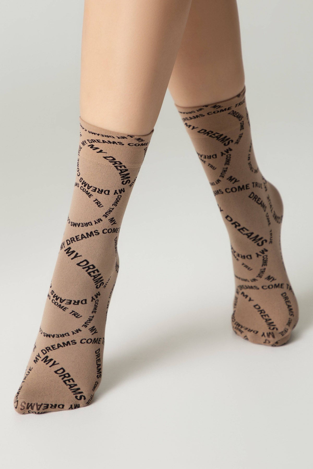 Conte Fantasy dense socks with knitted My dreams design, alternate view (4)