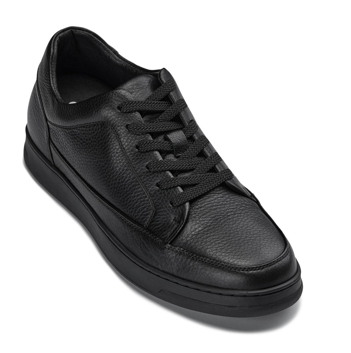 CALTO Y7111 black pebble grain leather sneaker, product photo