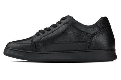 CALTO Y7111 black pebble grain leather sneaker, additional detail