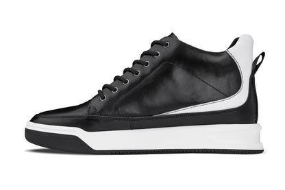 CALTO Y7150 leather elevator sneak-boot in black, additional detail