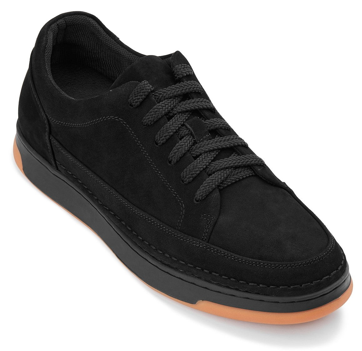 CALTO Y7933 noir suede sneaker with gum sole, product photo