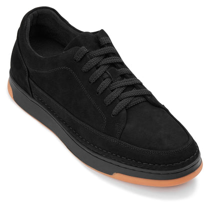 CALTO Y7933 noir suede sneaker with gum sole, product photo