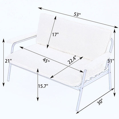 Modern Metal Frame Sofa, additional detail (2)