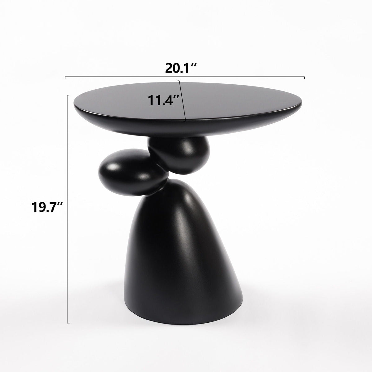 HouseOfZazla Lucky Stone Shaped Corner and Elliptical Coffee Tables