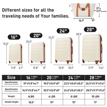 4-Piece Hardshell Spinner Luggage Set, alternate view (9)