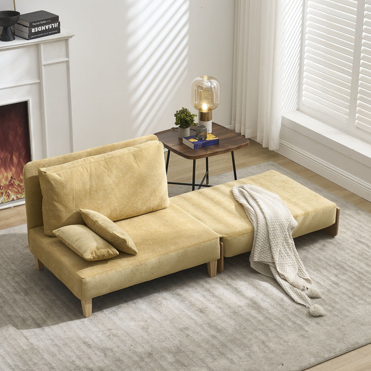 Convertible sofa bed with removable Velcro side pocket (view 94)