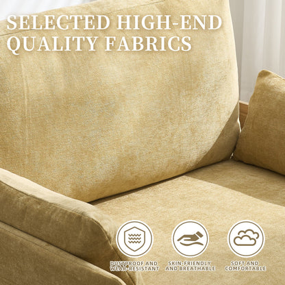 Convertible sofa bed with three lumbar and back support pillows (view 95)