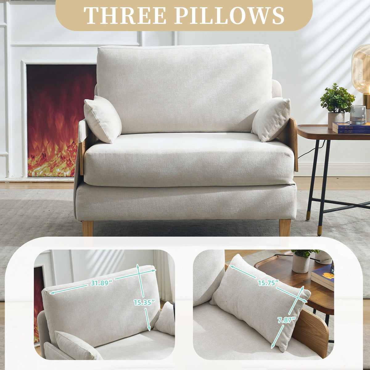 Foldable 3-in-1 sofa bed sized for a small space (view 96)