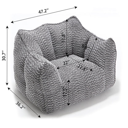 Wide Chenille Lounge Armchair, alternate view (6)