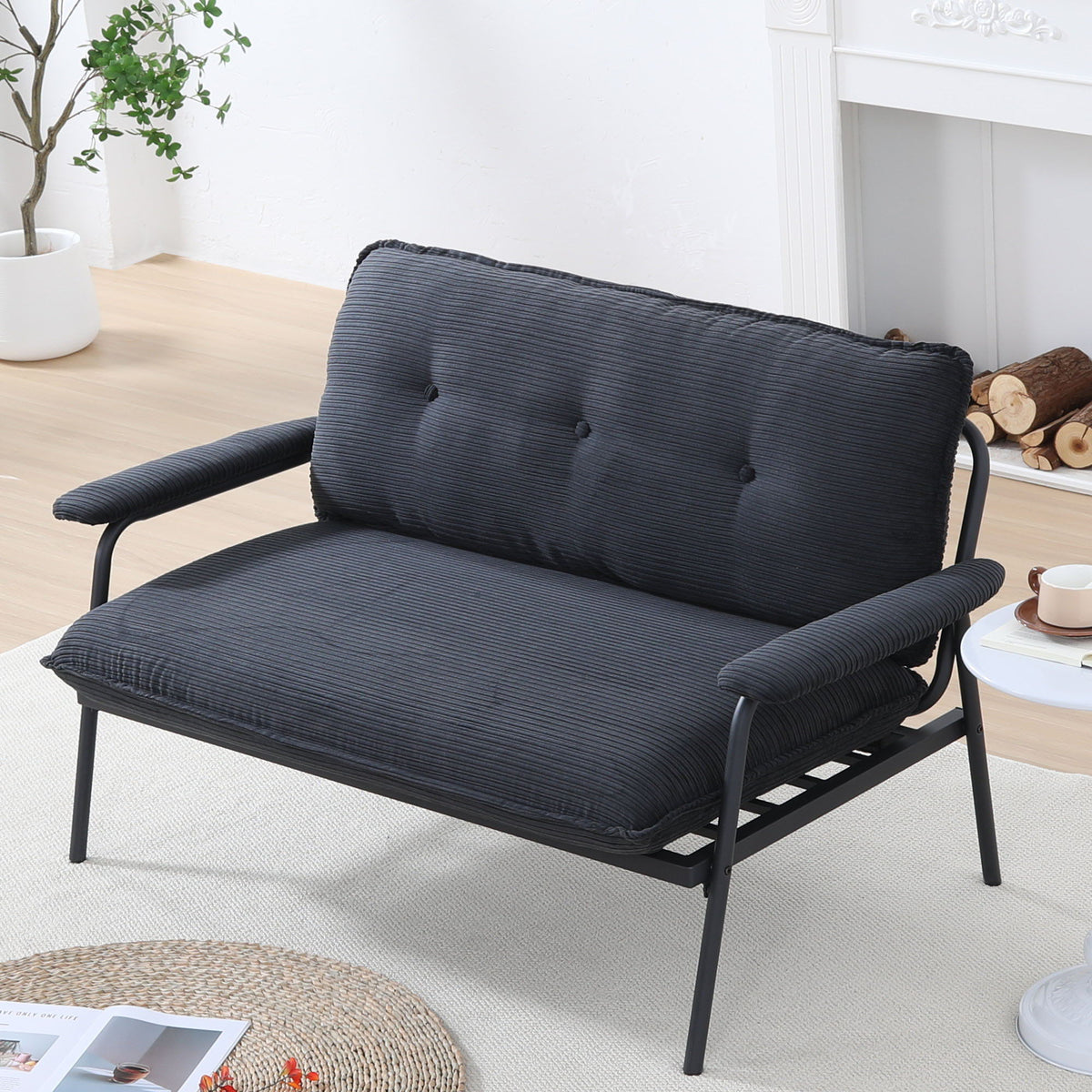 Modern Metal Frame Sofa, styled photo (2)