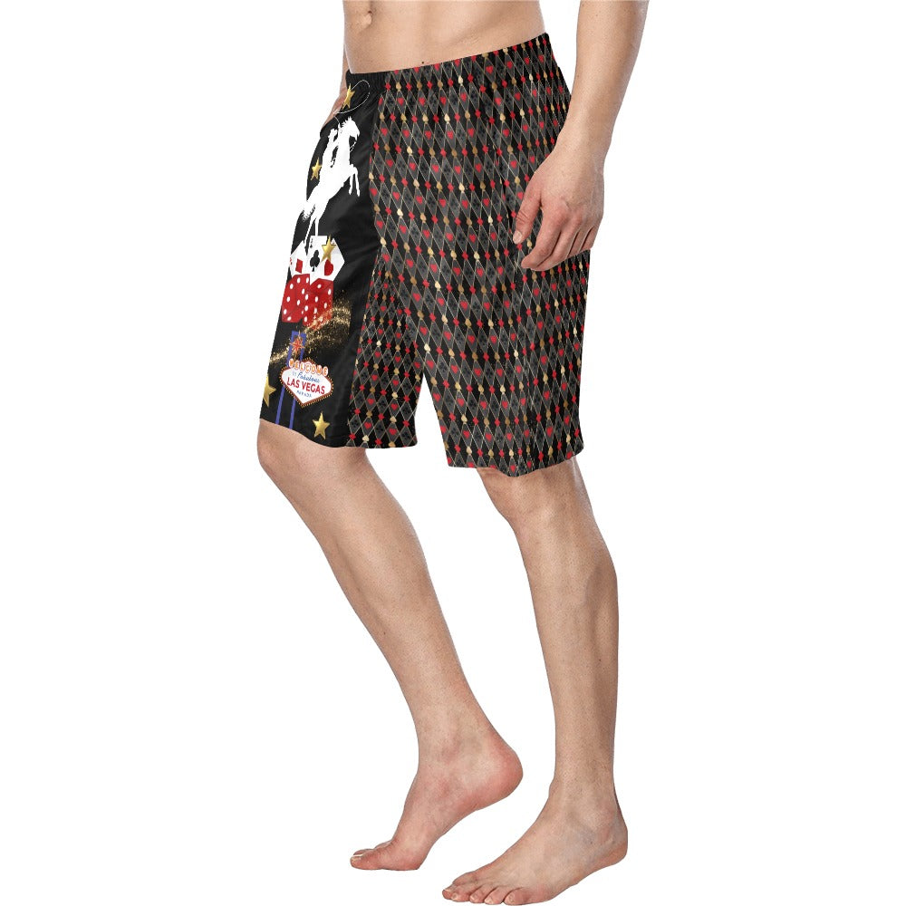Baha Ranch Rodeo Vegas men's western swim trunks shorts, styled photo