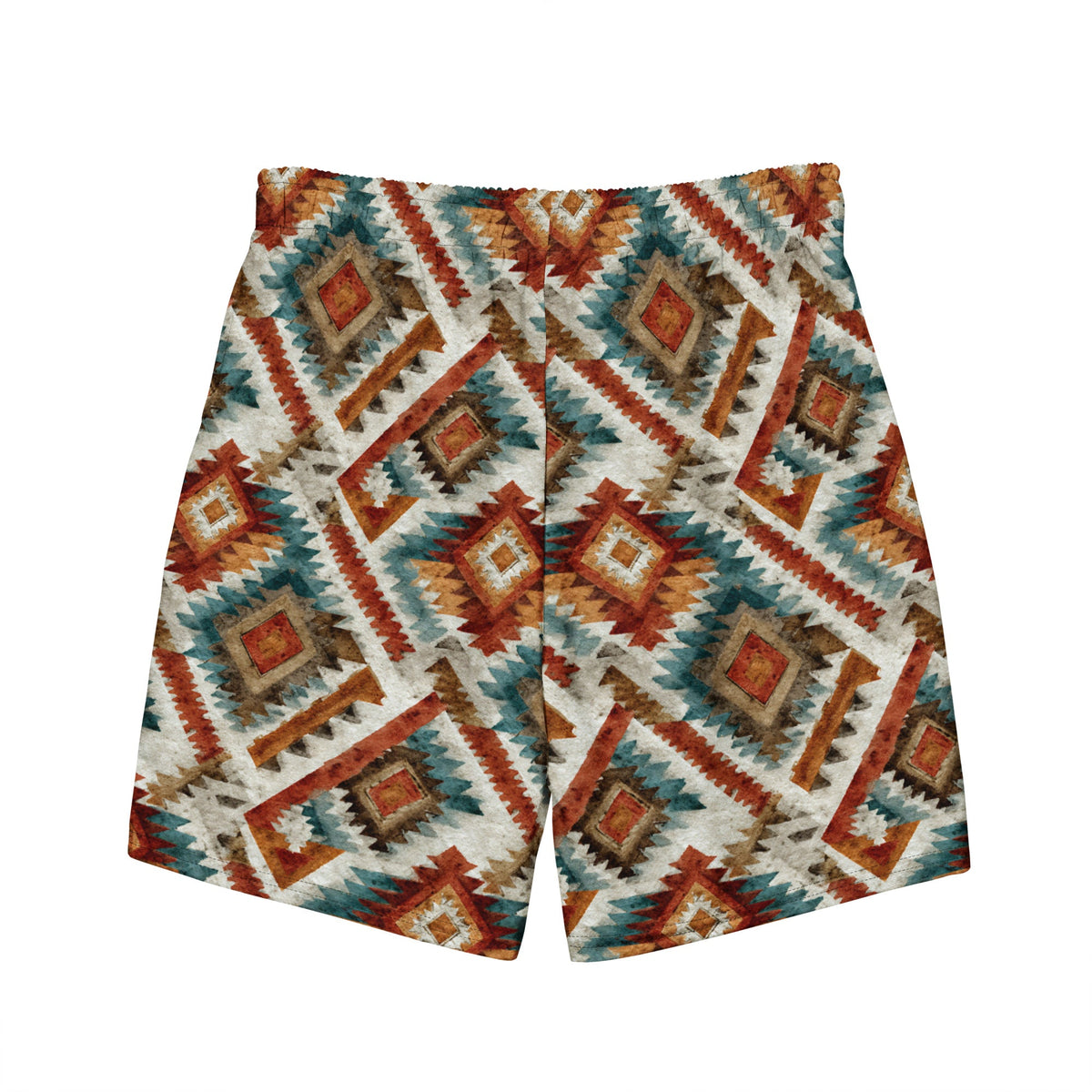 Baha Ranch Southwest Diamond recycled swim trunks, back view (2)