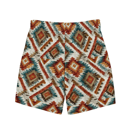 Baha Ranch Southwest Diamond recycled swim trunks, back view (2)