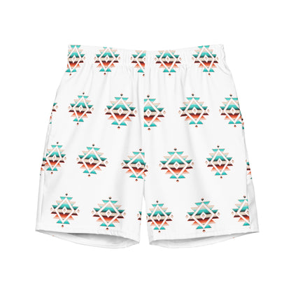 Baha Ranch Yeehaw Sedona Aztec men's swim trunks, front view