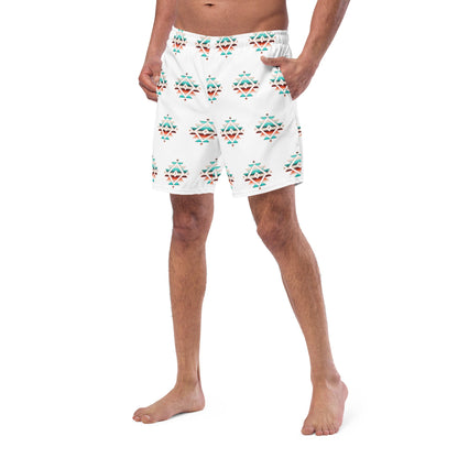 Baha Ranch Yeehaw Sedona Aztec men's swim trunks, left front view