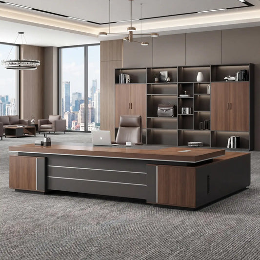 Arc Grove August L-shaped executive desk, left return — view 2
