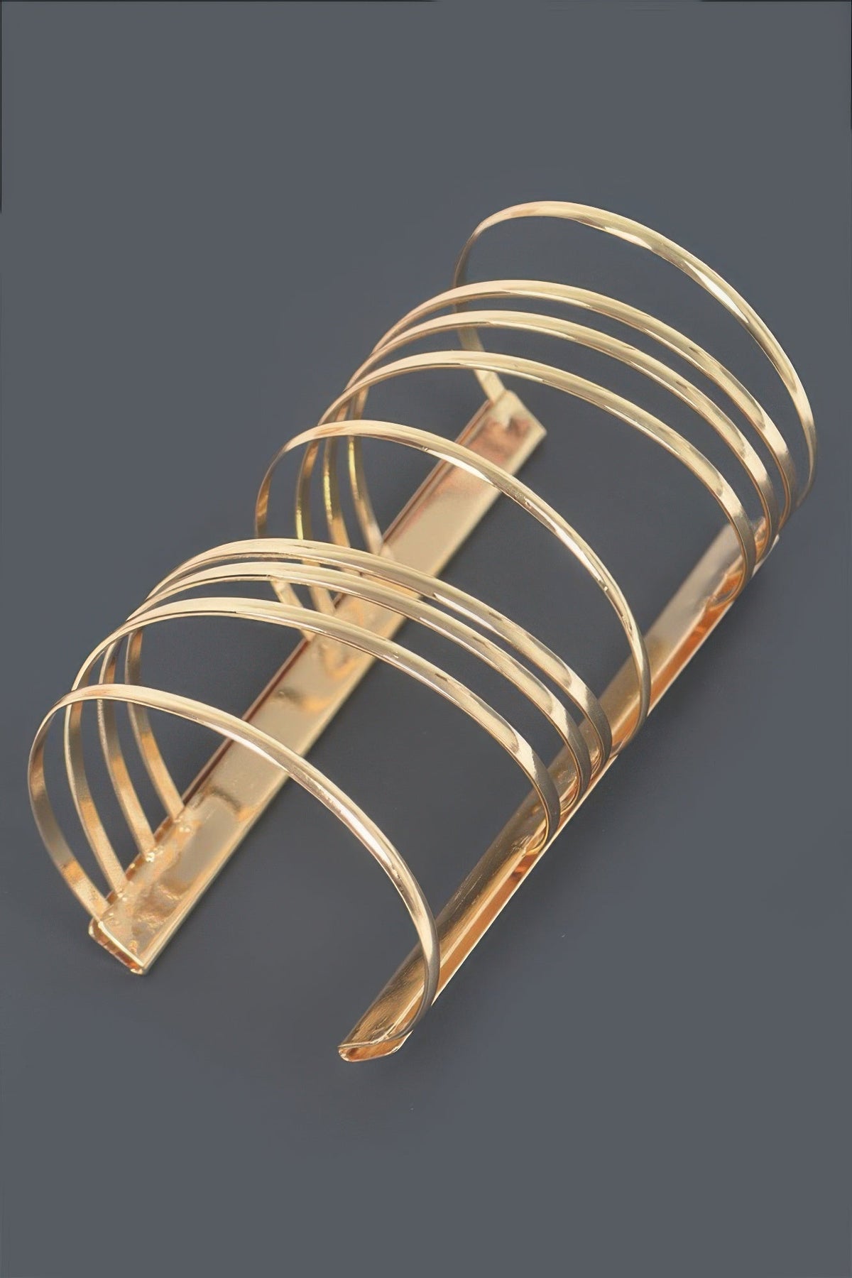Metal Cuff Bracelet in Gold, product photo