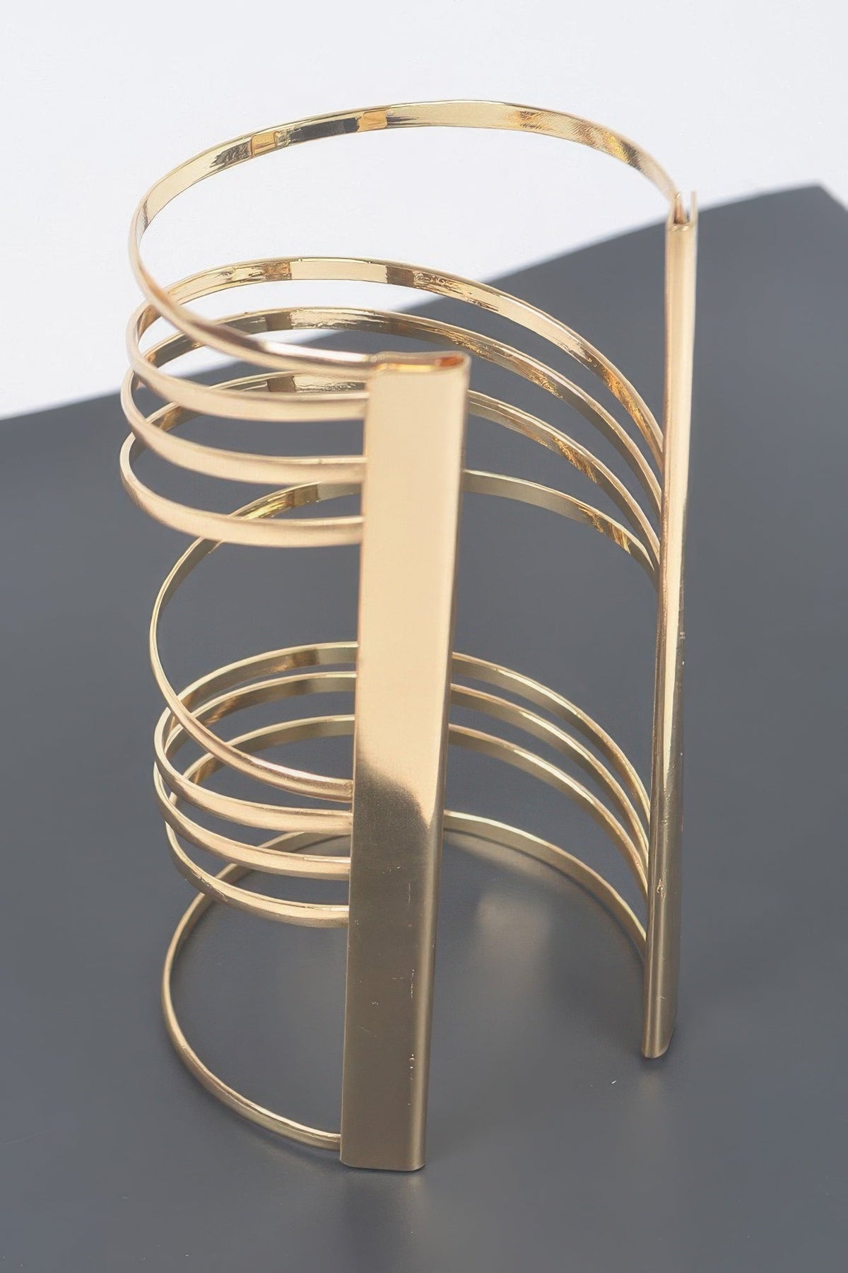 Metal Cuff Bracelet in Gold, additional detail