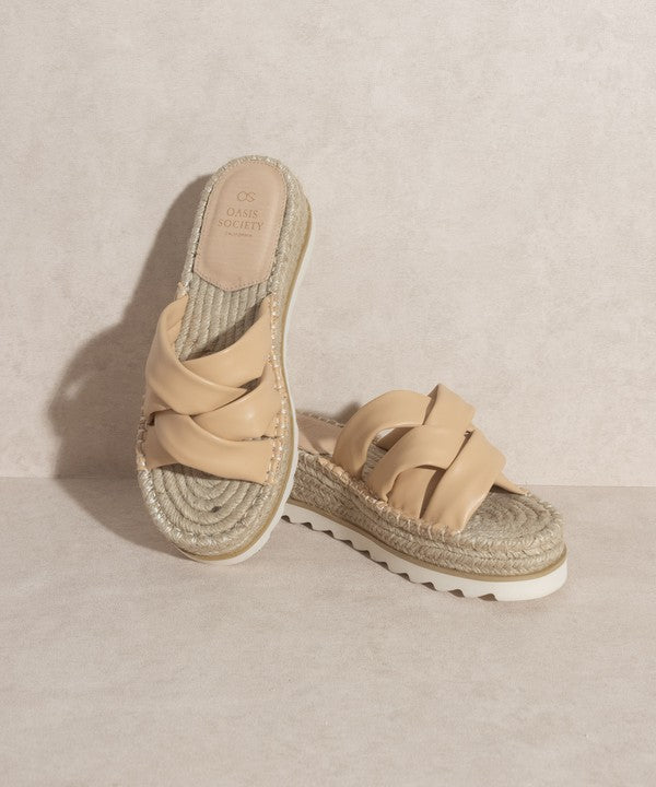 Oasis Society Rebel Criss Cross Platform Espadrille Sandals, product photo