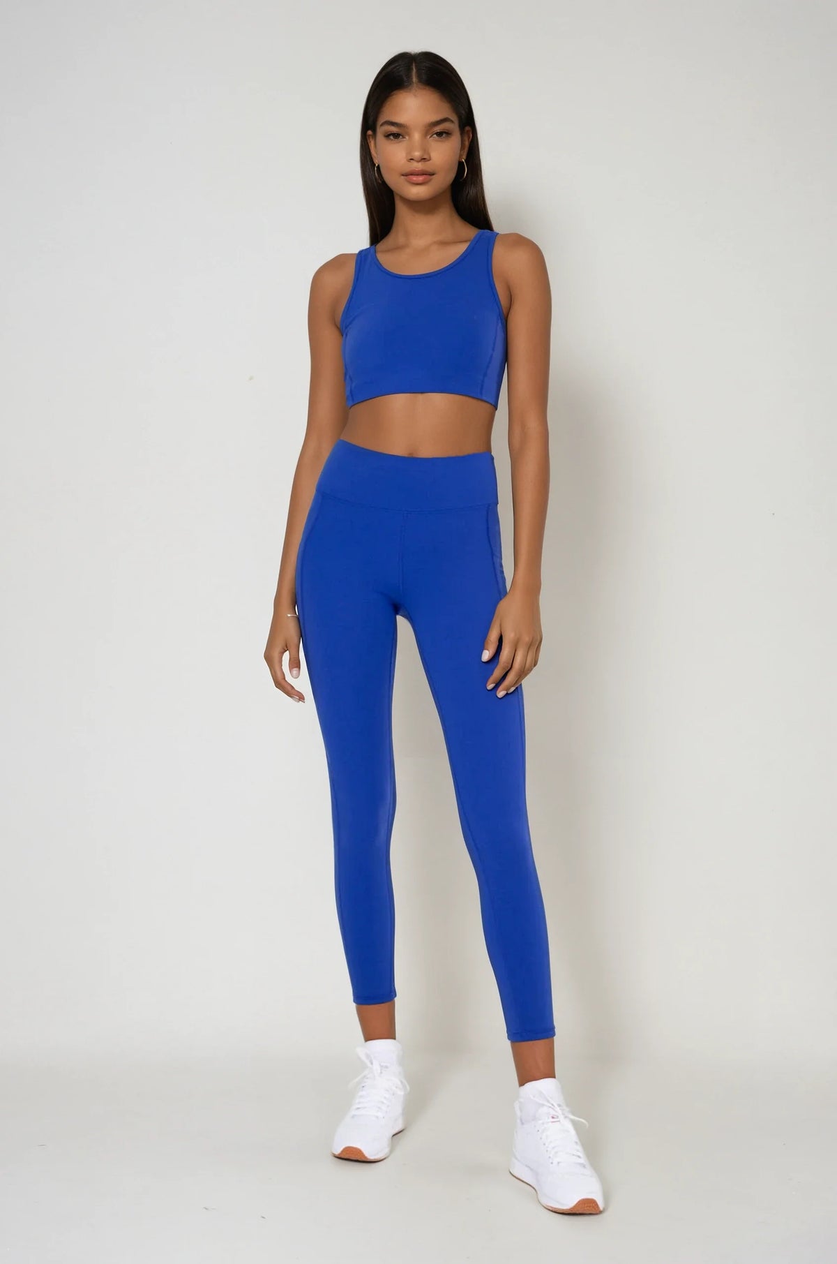 Breathe Easy Cut-Out Back Sports Bra in Blue, alternate view