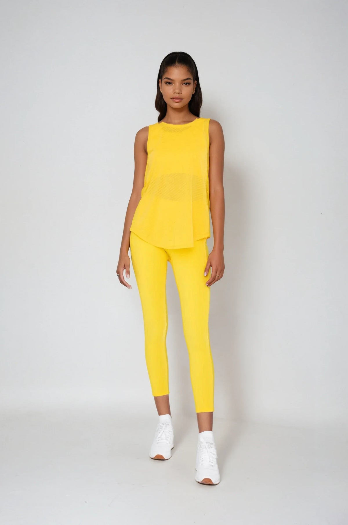 Breathe Easy Cut-Out Back Sports Bra in Yellow, additional detail