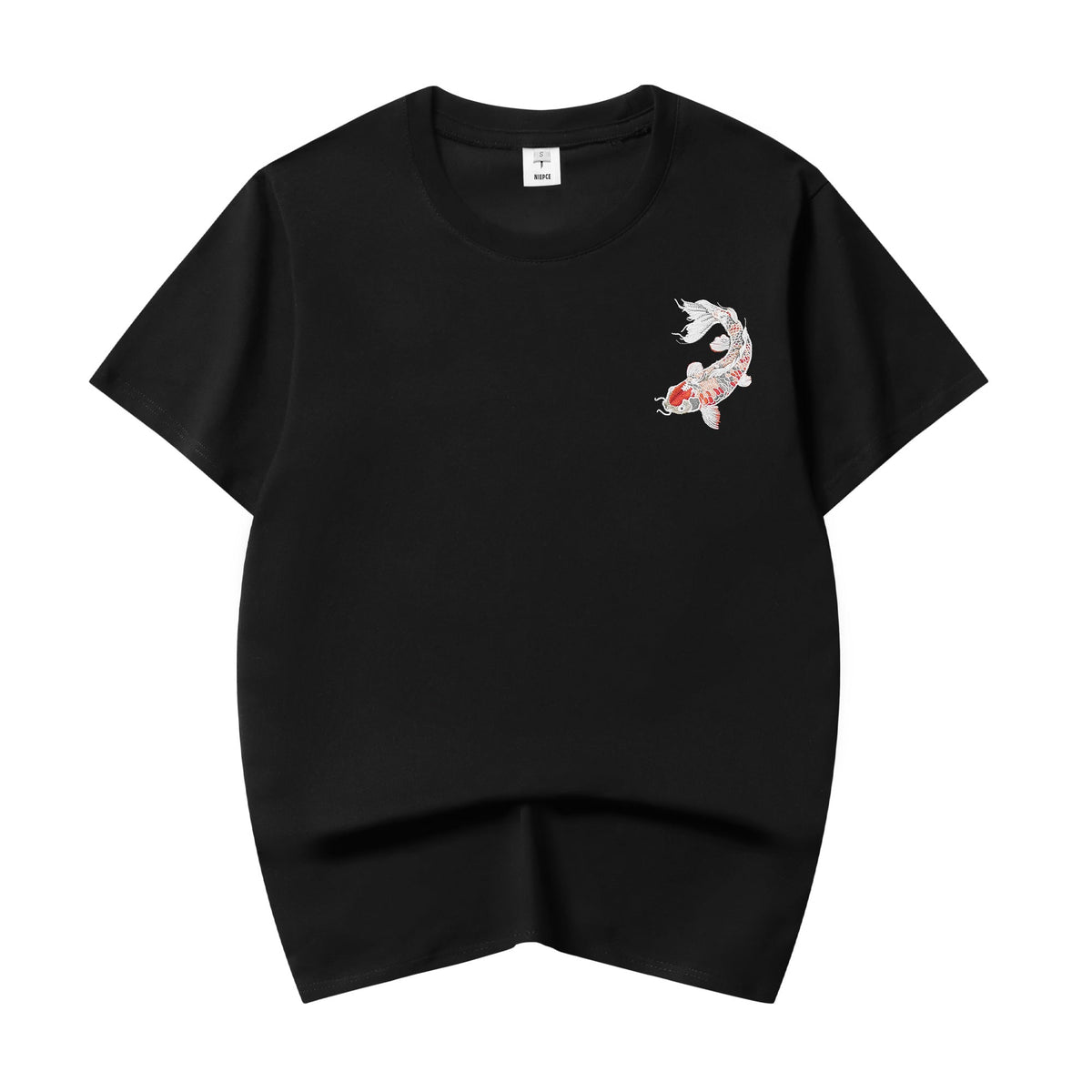 Koi Fish Embroidered Tee, additional detail