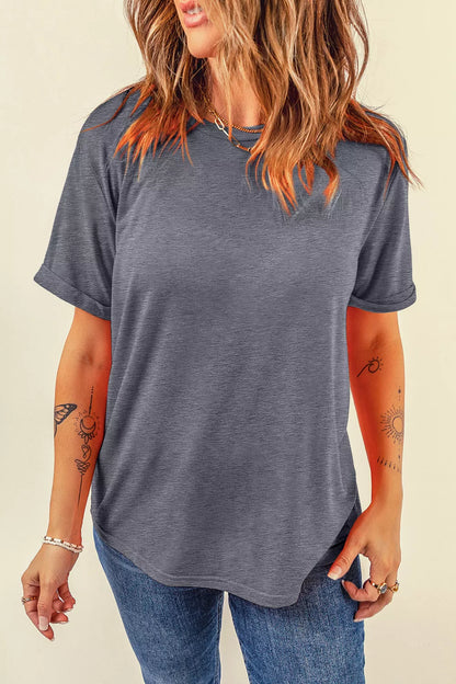 Round Neck Short Sleeve T-Shirt, product photo (4)