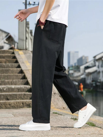 Men's Plus Size Loose Fit Drawstring Casual Pants