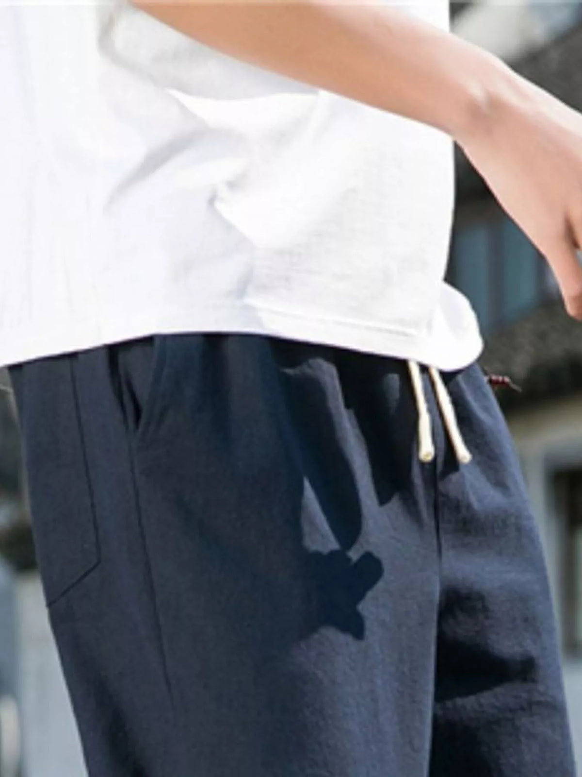 Men's Plus Size Loose Fit Drawstring Casual Pants